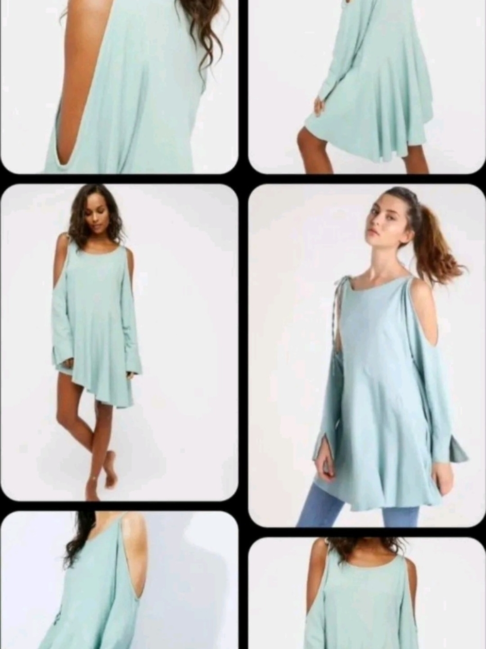 Free People Clear Skies Cold-Shoulder Swing Tunic Dress/Top